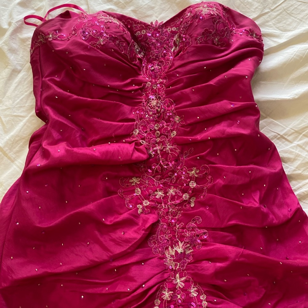 A lovely beautiful royal color dress